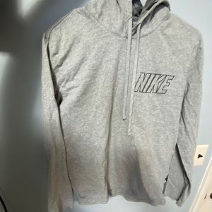 Grey and black Nike light hoodie